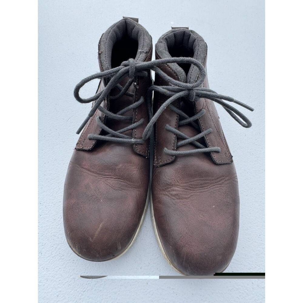 American Eagle‎ Boys Brown Chukka Boots Youth 2.5 Lace Up Casual Ankle Shoes
